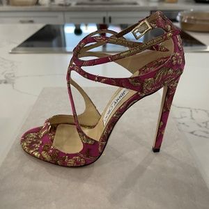 New Jimmy Choo Bubble Gold sandals